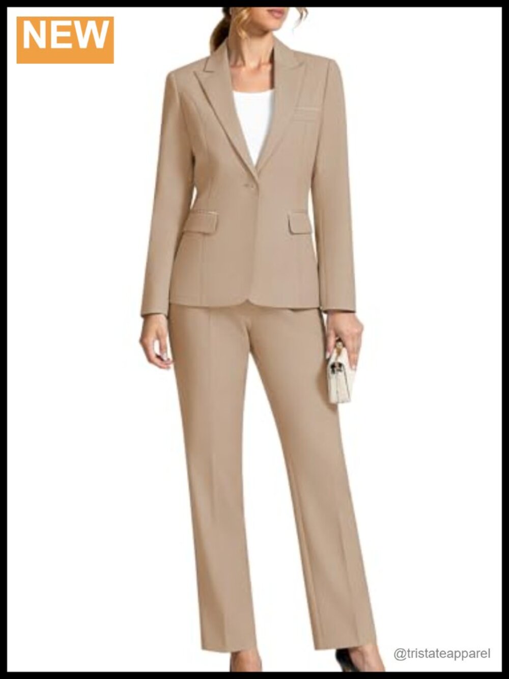 Women's 2 Piece Suit Set Slim Fit Business Casual Blazer Pants